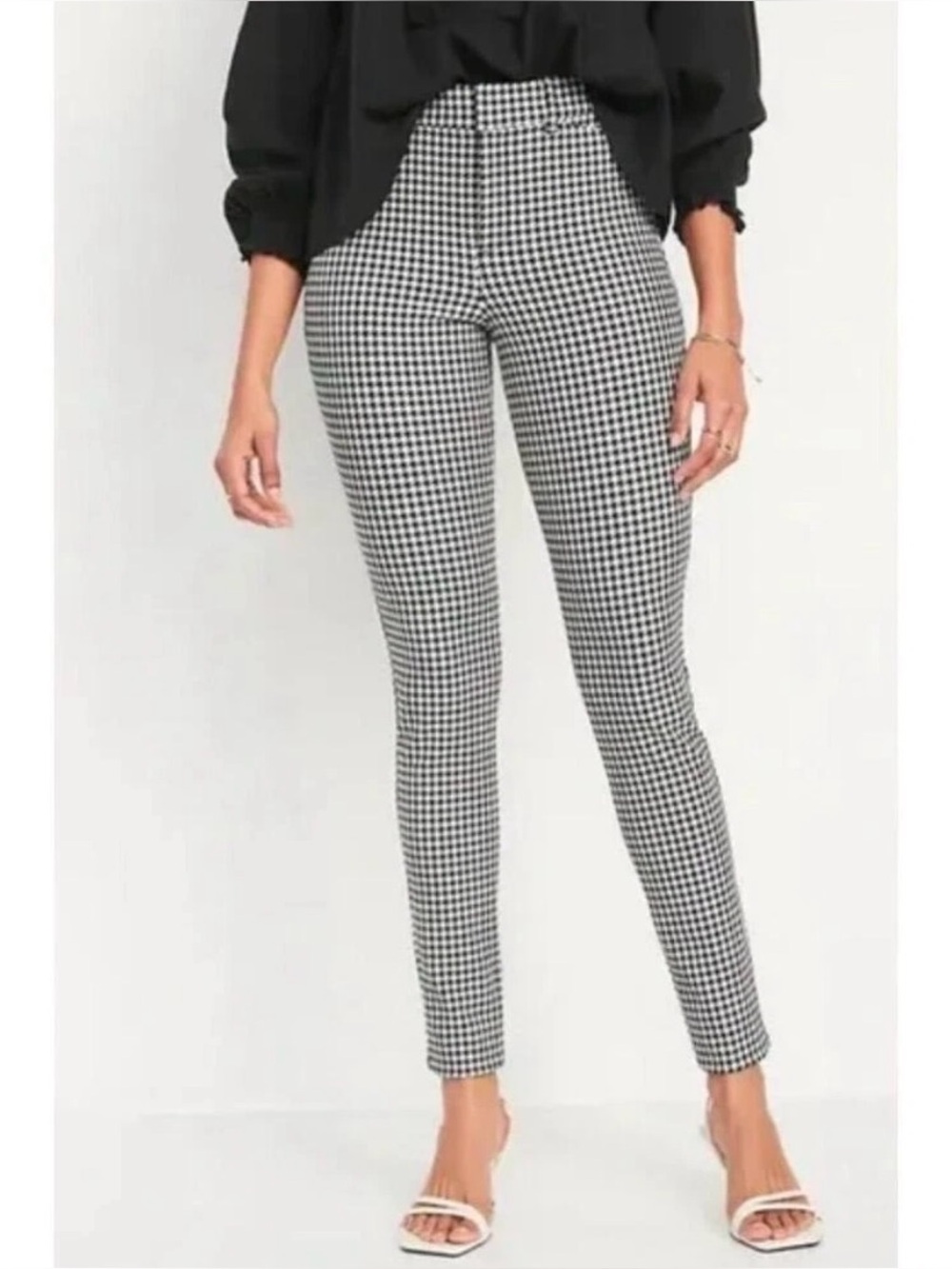 NWOT Old Navy Pixie Ankle Pants Slim Skinny Gingham Plaid Work